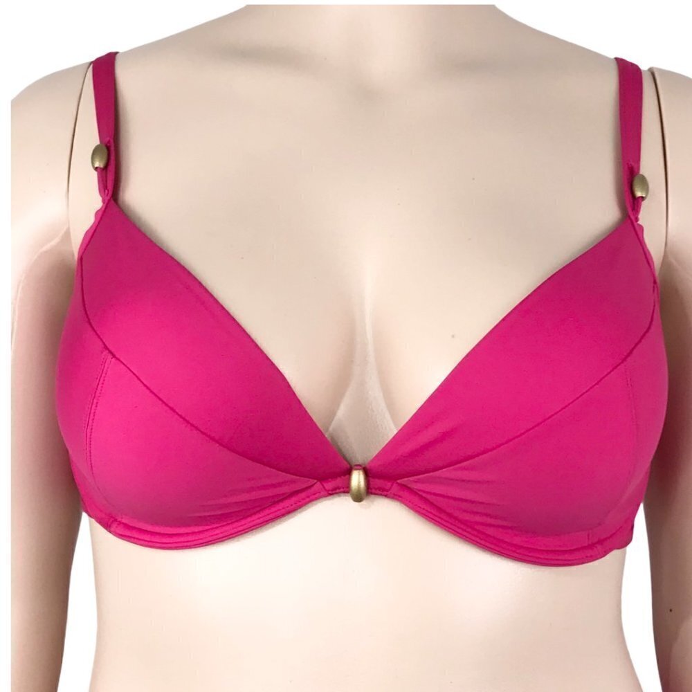 Fantasie San Diego Plunge Bikini Top 32DD Underwire Bra Sized Swimwear NWT